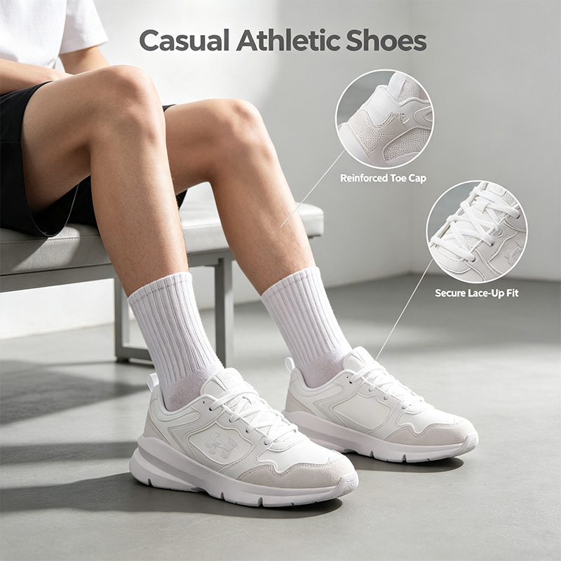 Air Cushion Jogger Shoes Men - アンダーアーマー ジョガー ミニマリスト、多用途、ぴったりフィット、軽量、ソフトなローカットランニングシューズ（メンズ）—ブラック 3028387-002