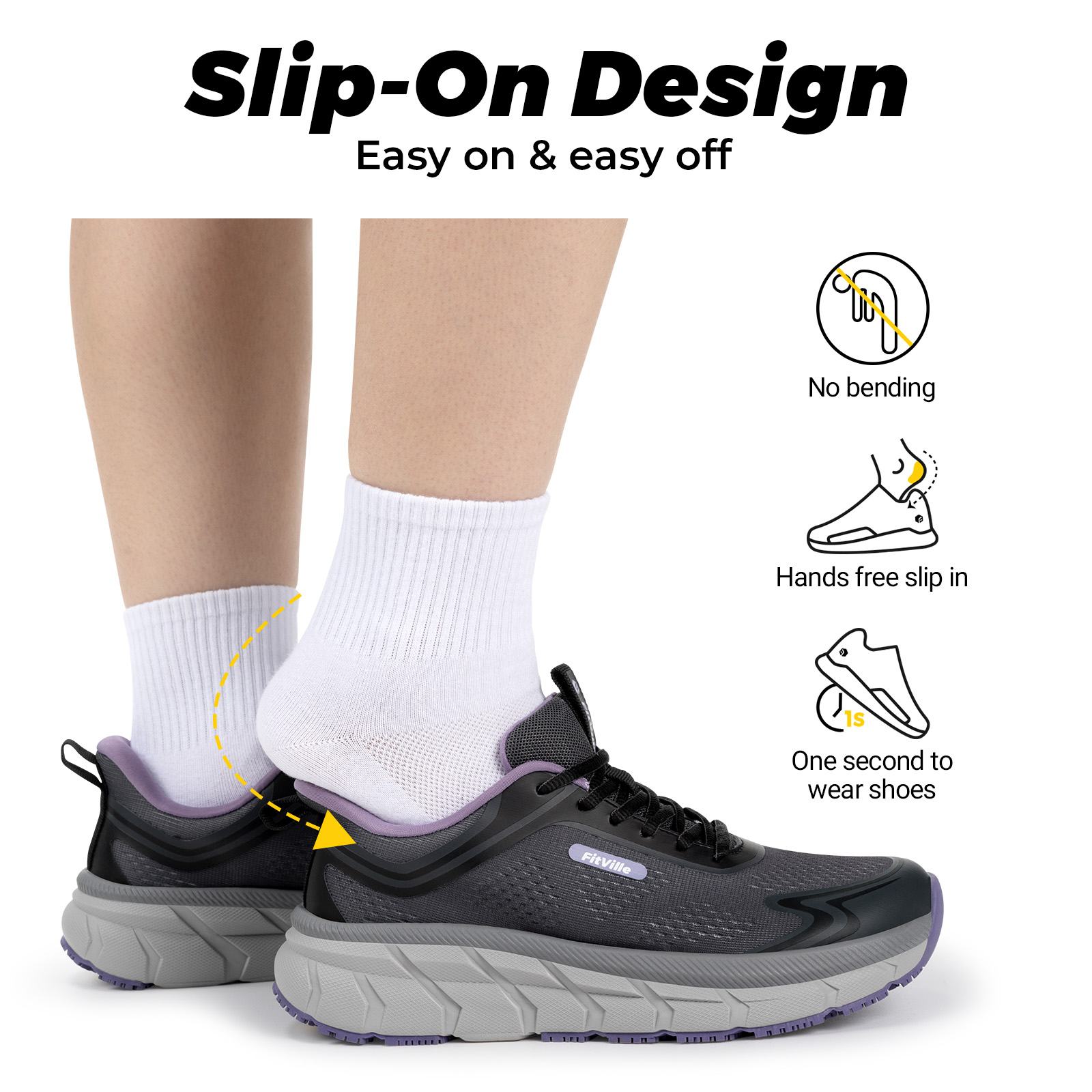 フィットヴィル レディース スポーツシューズ 幅広つま先 カ - Breathable Mesh Athletic Shoes のレビューと価格