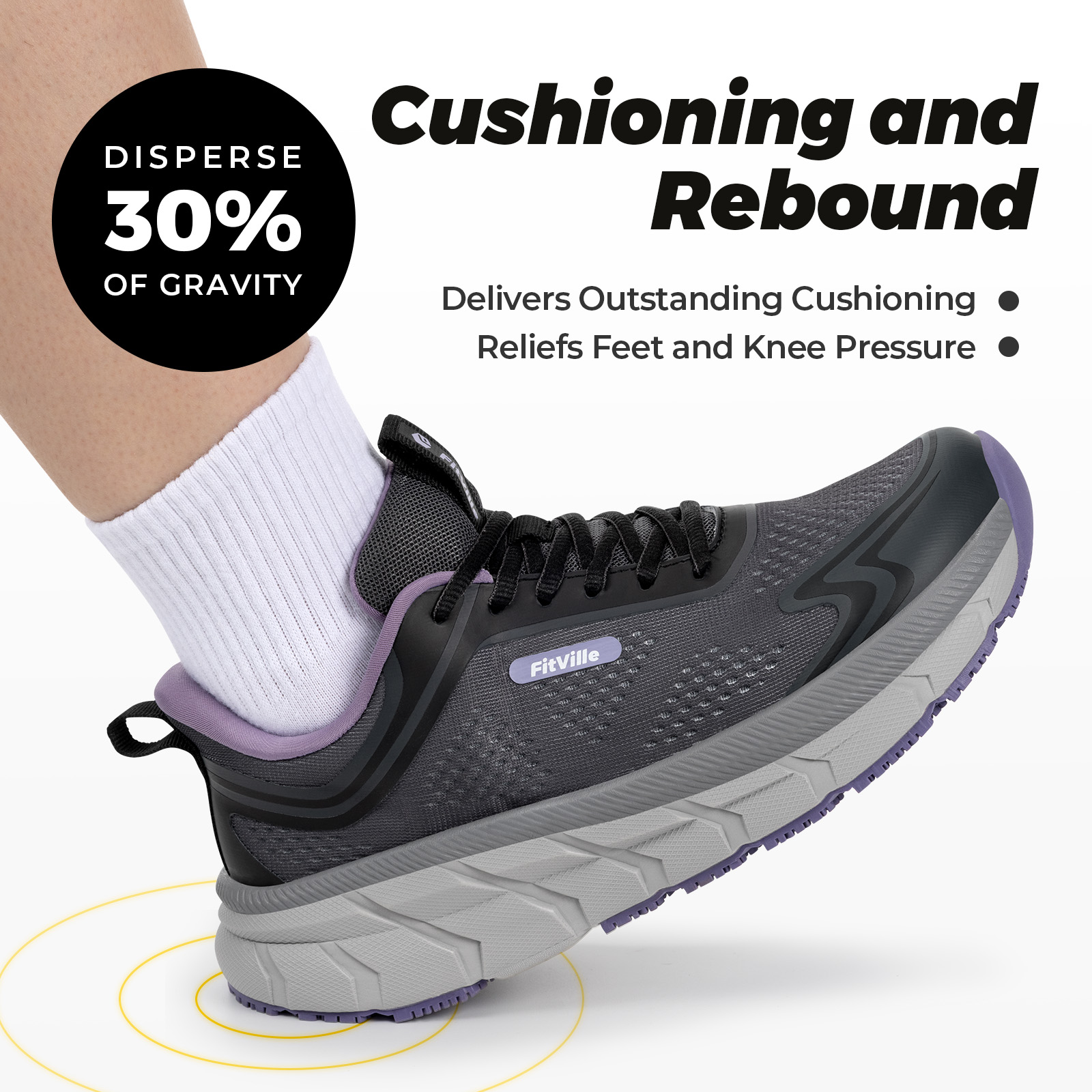 フィットヴィル レディース スポーツシューズ 幅広つま先 カ - Breathable Mesh Athletic Shoes のレビューと価格