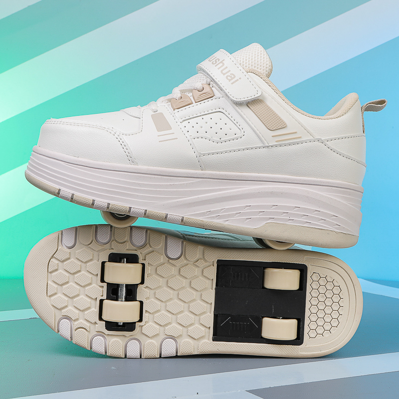 男の子向けの四輪ローラーブレード、学生や子供向けの目立たない - Men'S Shoes のレビューと価格