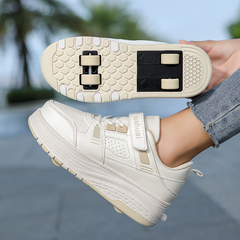 男の子向けの四輪ローラーブレード、学生や子供向けの目立たない - Men'S Shoes のレビューと価格